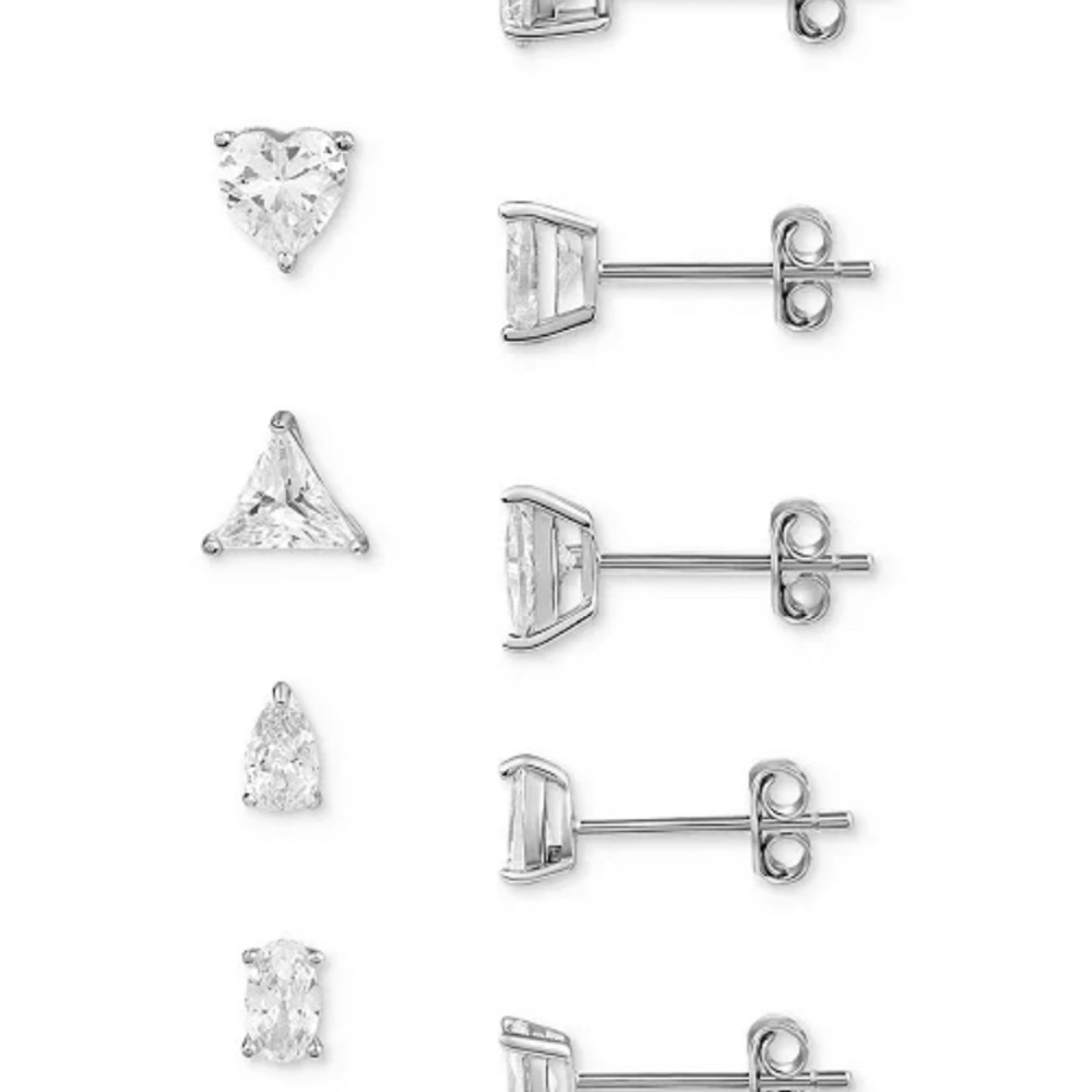 Giani Bernini
5-Pc. Set Cubic Zirconia Solitaire Multi-Cut Stud Earrings